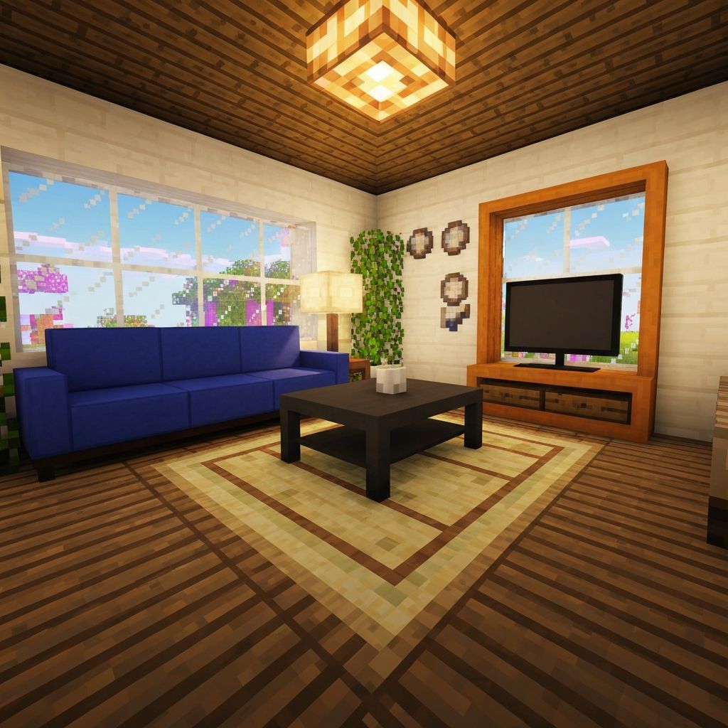Modern living room with furniture mod